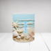 Personalized beach quote ceramic mug. Seashide morning coffee  ceramic cup. Sand and shells mug dishwasher safe.